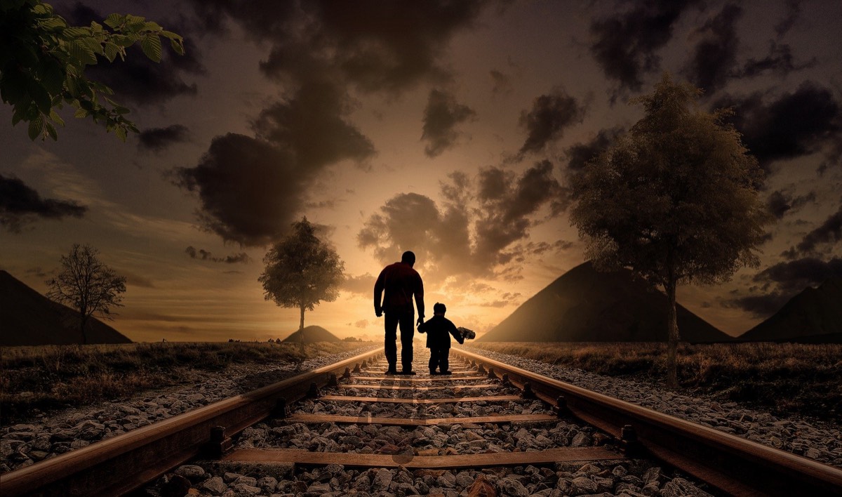 A parent and child together